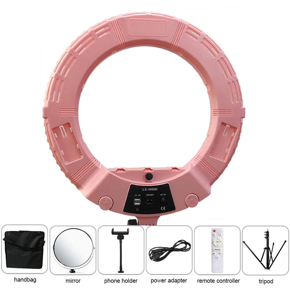 48W Ring Light Kit with Stand / Bi-Color Led Lamp for Makeup&Video