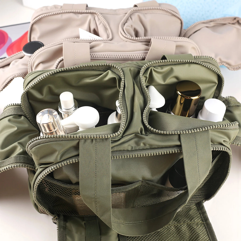 Multi-Compartment Makeup Bag