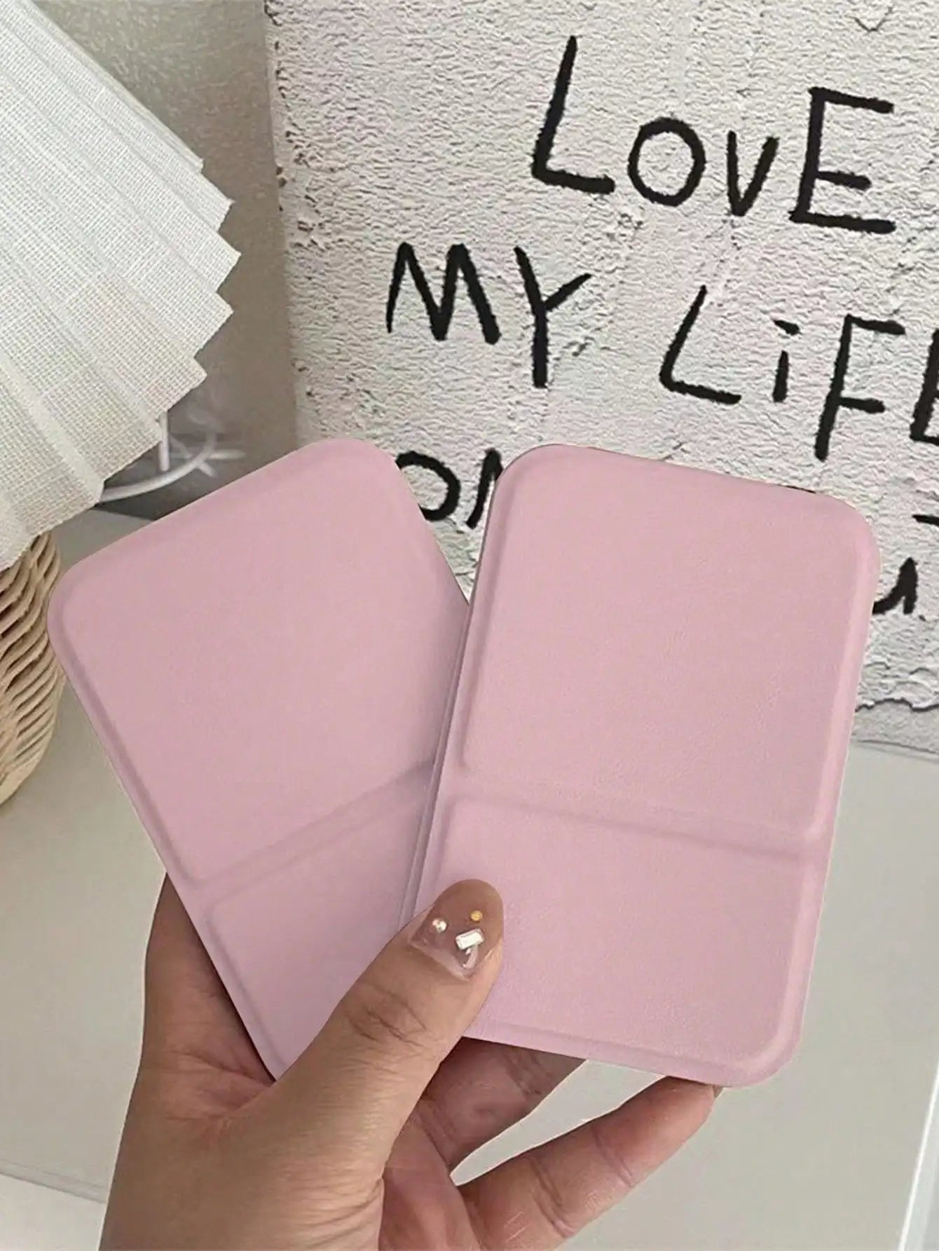 Foldable Leather Pocket Makeup Mirror