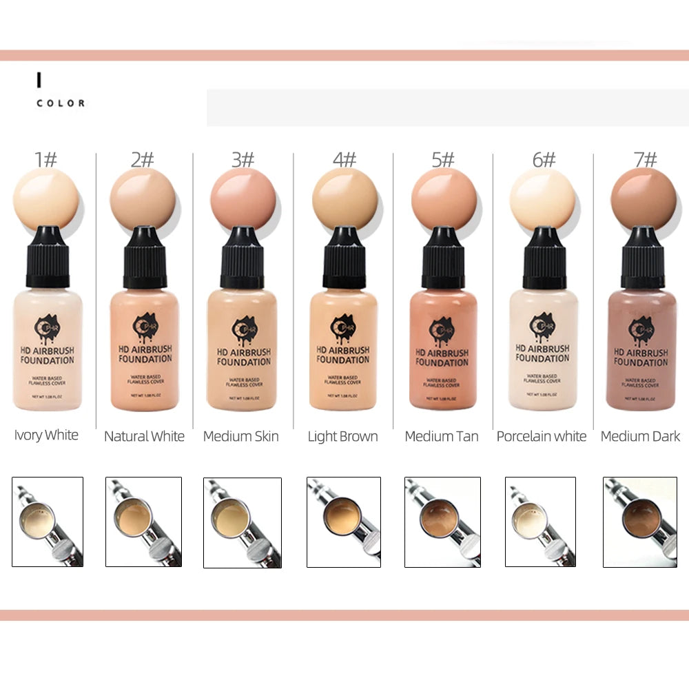 Ophir Professional Airbrush Foundation-7shades(30ml)