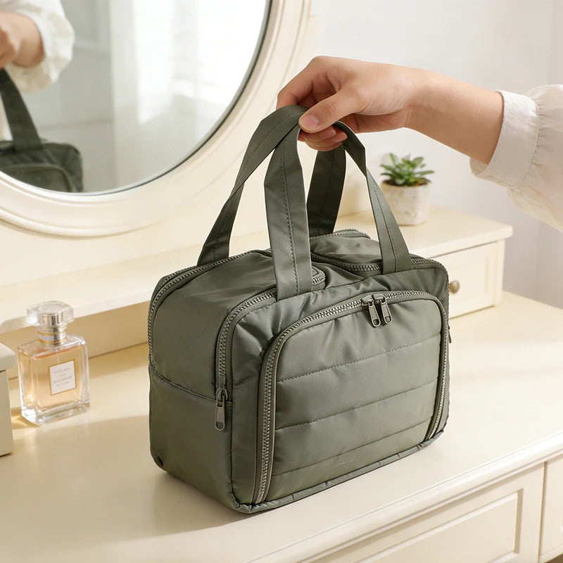Multi-Compartment Makeup Bag