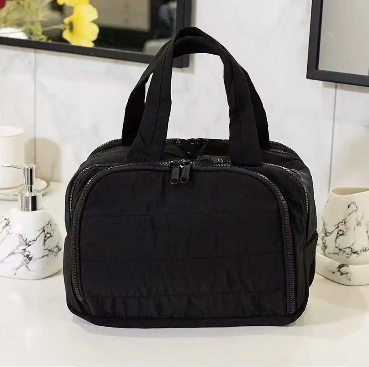 Multi-Compartment Makeup Bag